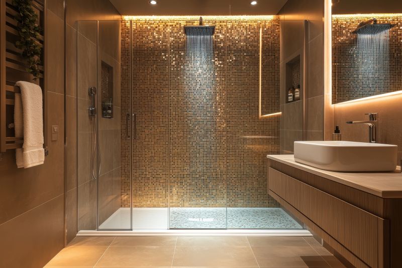 Luxury Shower with Multiple Showerheads