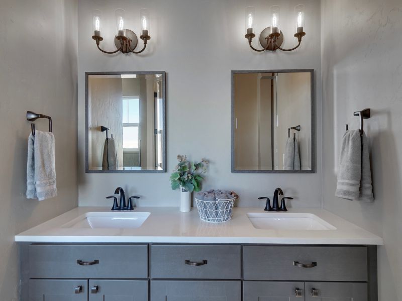 Elegant Vanity with Vessel Sink